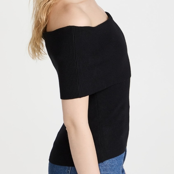 New!! Line & Dot Women's Becca Strapless Sweater, Black, Size Small - Picture 3 of 7